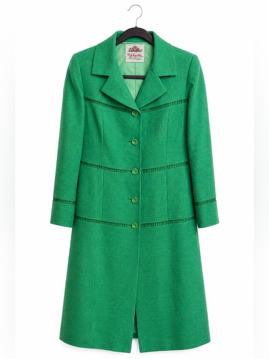 W.F. Adlmüller Jackets & Blazers - Vintage W.F. Adlmüller Austria Size M Emerald Green Long Tailored Coat Women’s